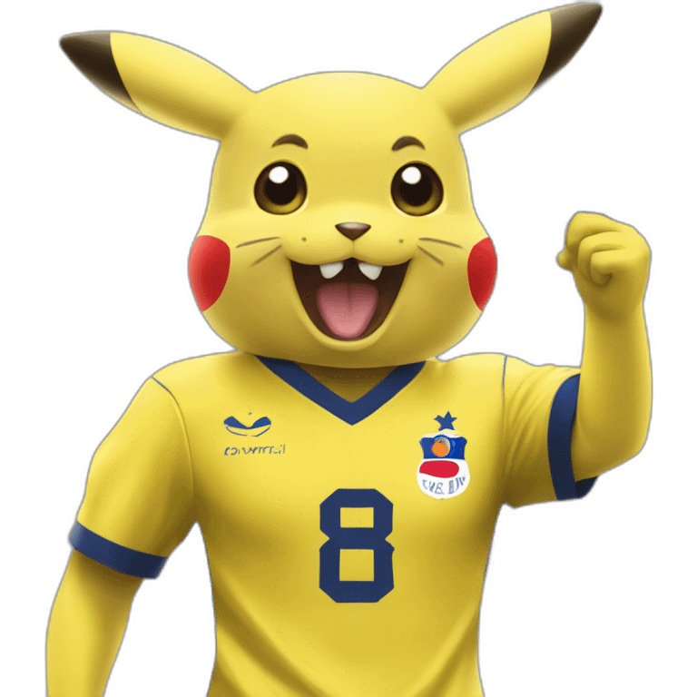 Pikachu football équipe de France emoji