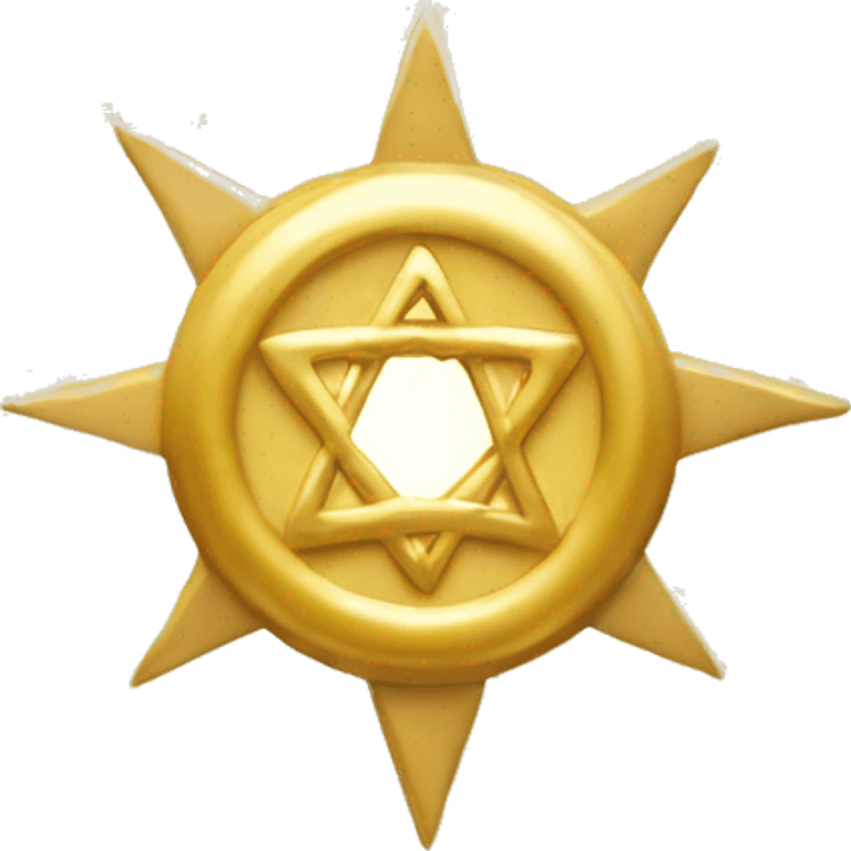 Gold soul star chakra symbol  emoji