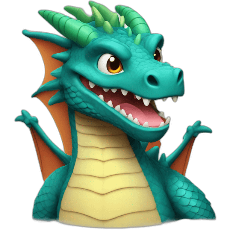 Dragon who play video games emoji