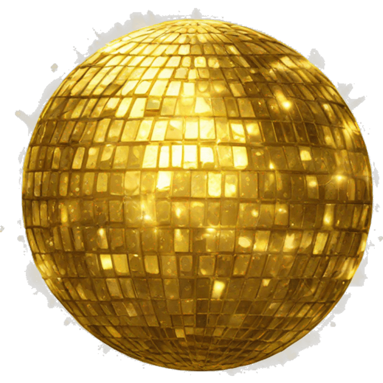 A golden discobal  emoji