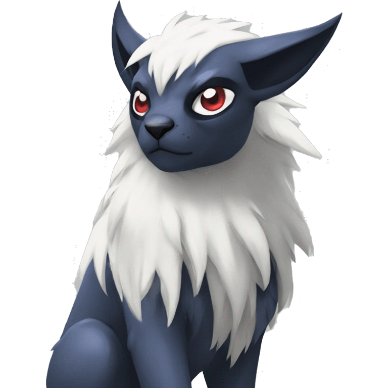 Cool Edgy Absol-Nargacuga-Zorua-Quilava, full body emoji