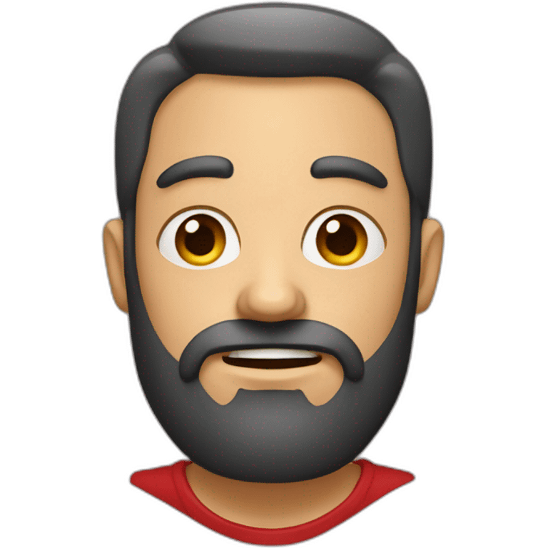 Emoticón con barba roja emoji