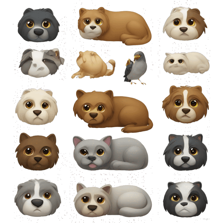 Animaux dans un blaid  emoji