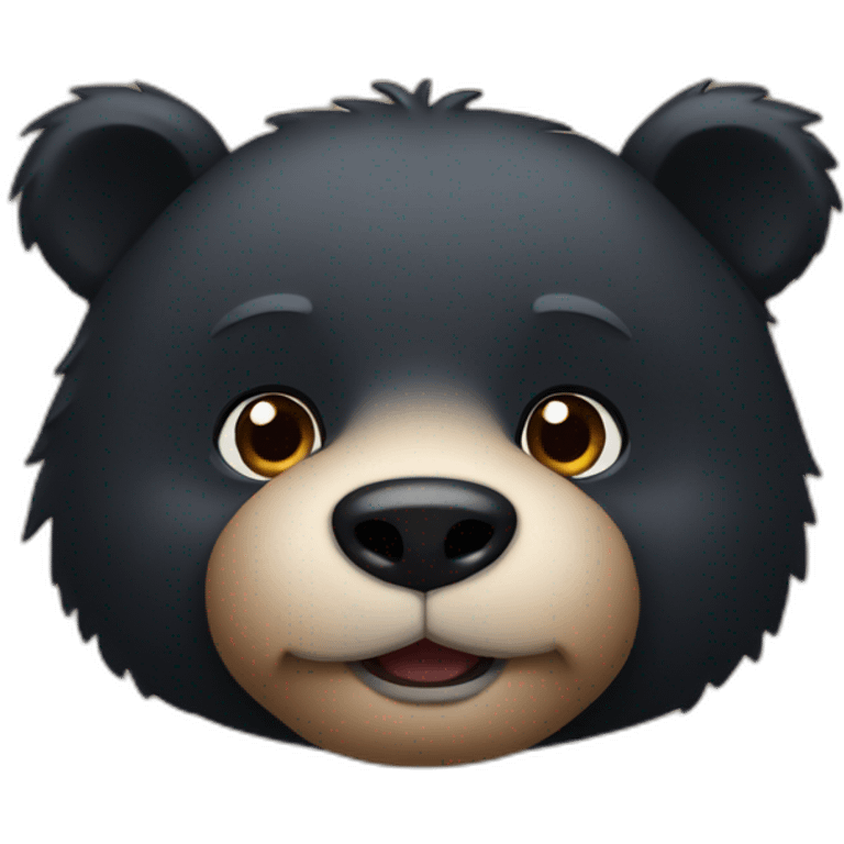 black bear with airpods emoji