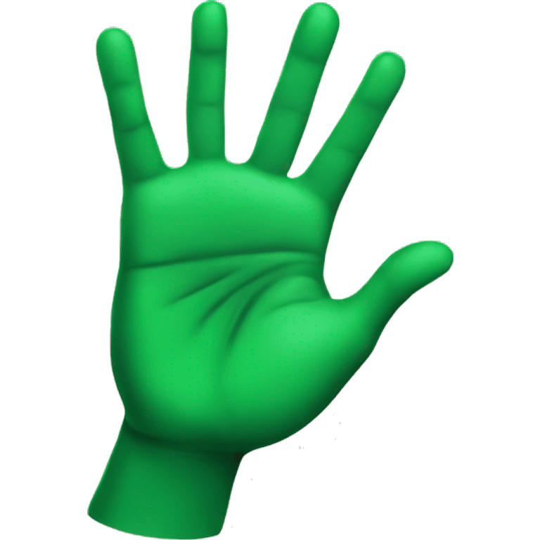 raised two hands green emoji