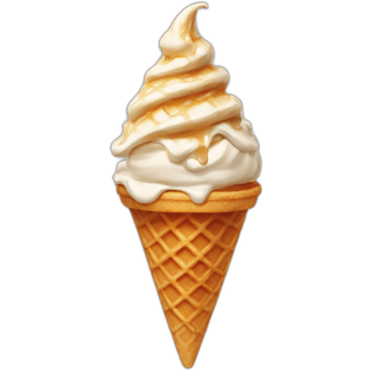 Waffle cone icecream emoji