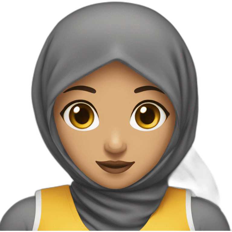 hijabi female boxer emoji