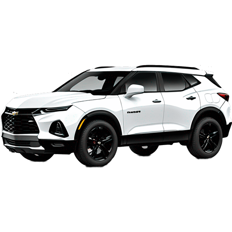 2020 White Chevrolet blazer black wheels emoji