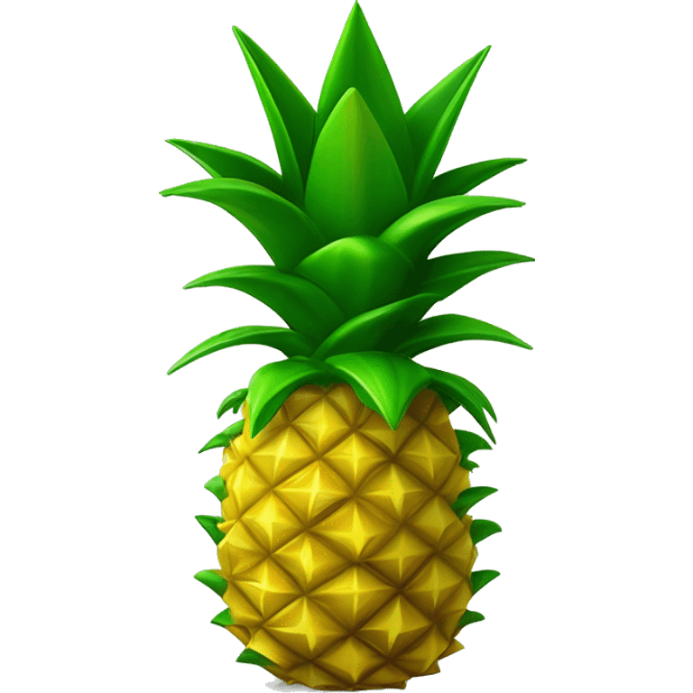 A yellow pineapple emoji with its characteristic spiky green leaves on top. Sitting atop the leaves would be a small cap or hat, perhaps in a contrasting color like blue or red. On the front of the hat, in clear lettering, would be the word "WiQed". emoji