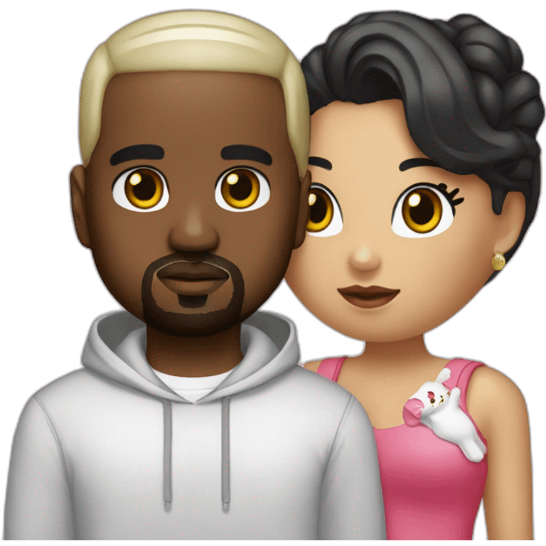 hello kitty with kanye west emoji