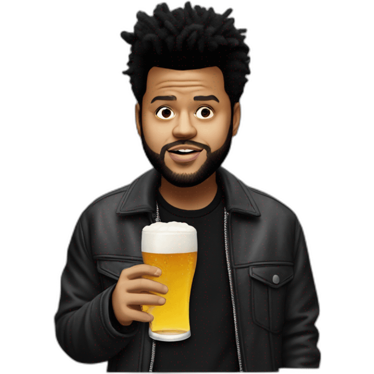 The weeknd drink a beer emoji