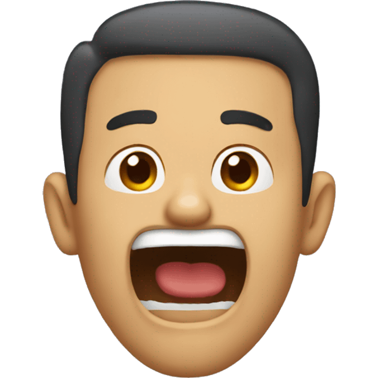 animated open mouth side view  emoji