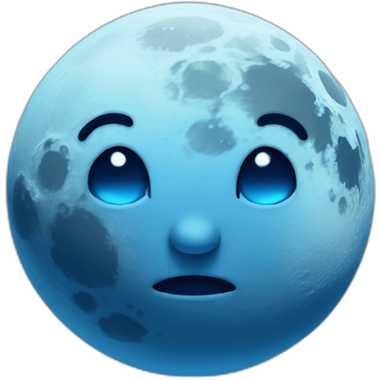 Moon blue emoji