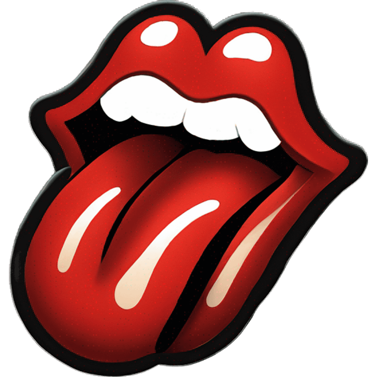 Rolling Stones tongue logo emoji