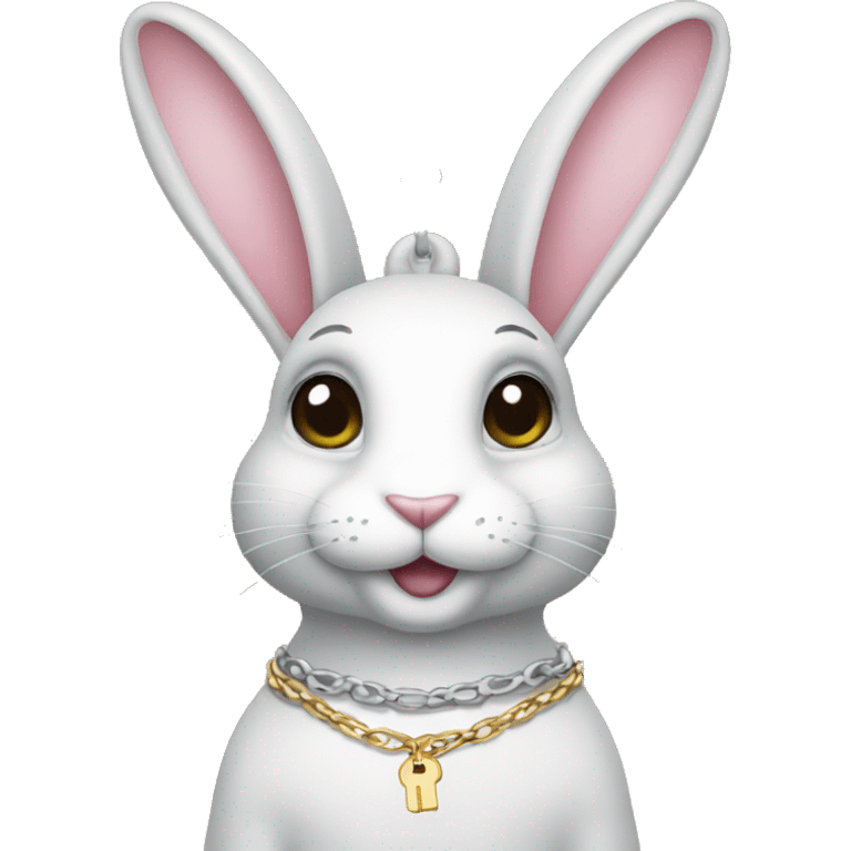 Rabbit with a key necklace  emoji