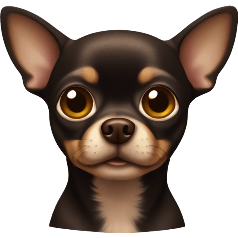 Dark brown chihuahua emoji