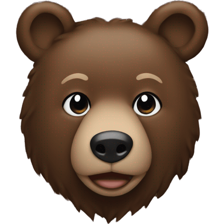 Black bear with red and black flannel emoji