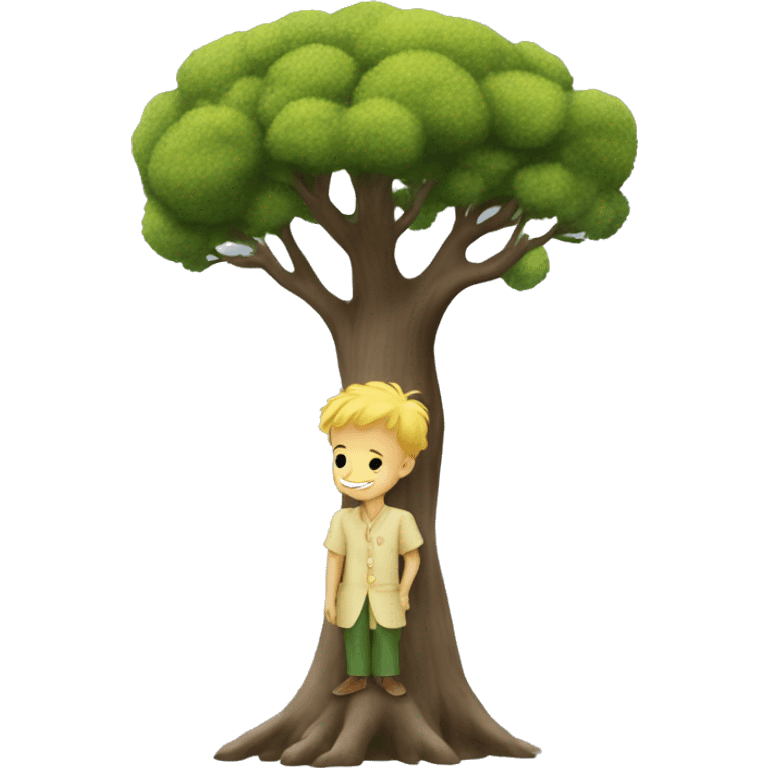 The little prince by the baobab tree emoji