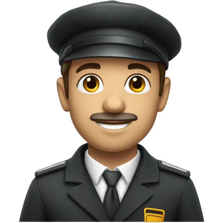 Young Spanish train conductor emoji