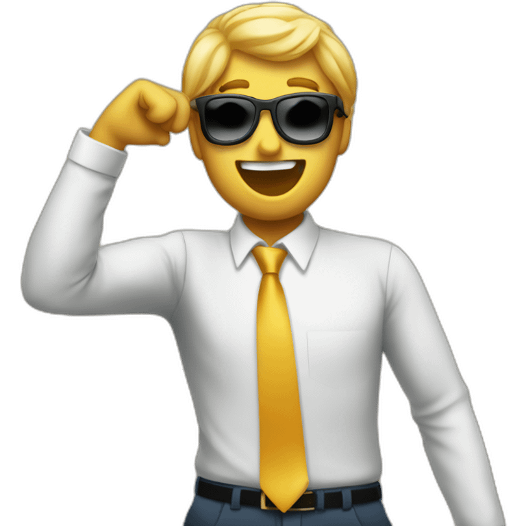 finance bro dabbing emoji