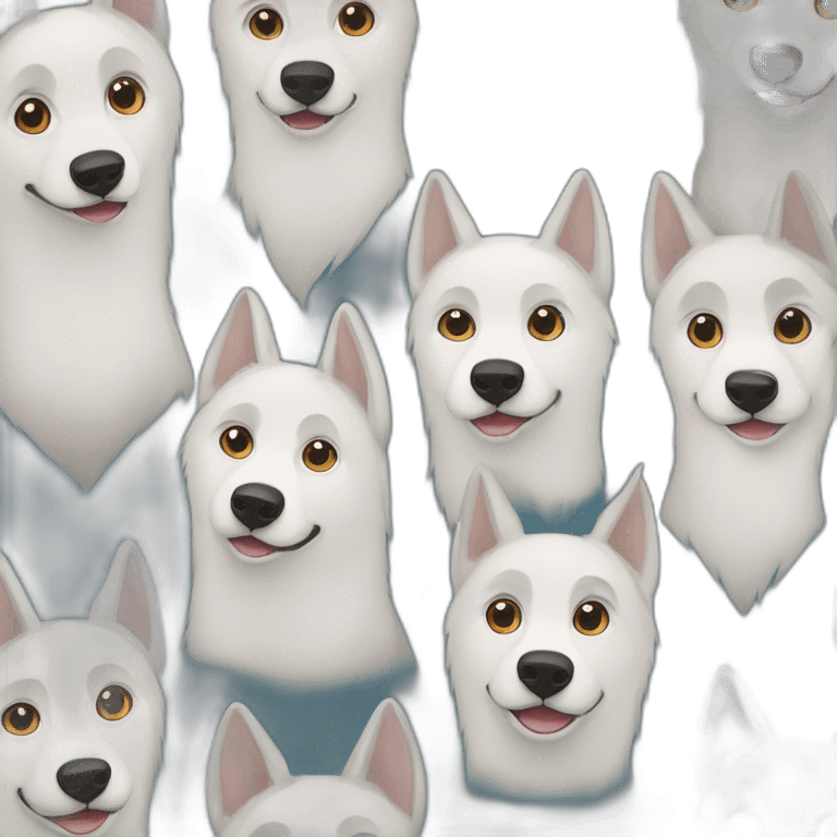 Yakutian laika with different eyes  emoji