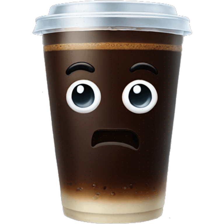 Iced black coffee emoji