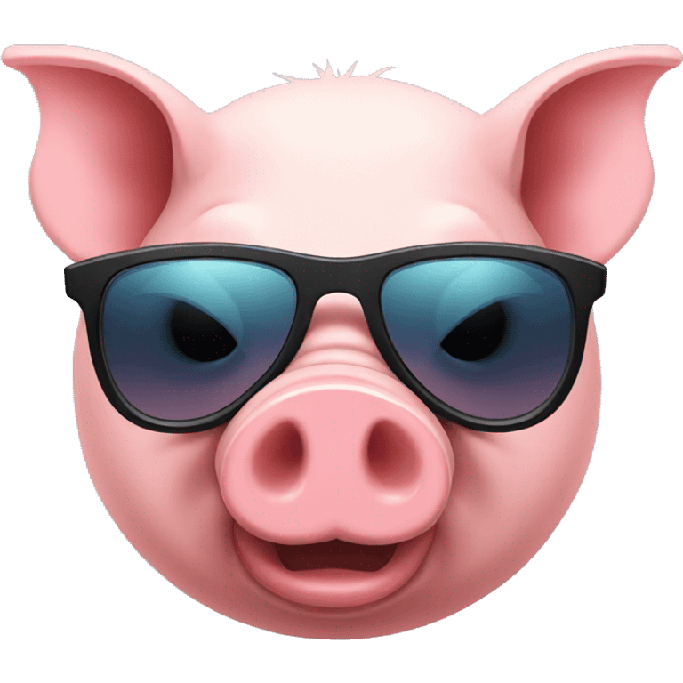 Pig in sunglasses emoji