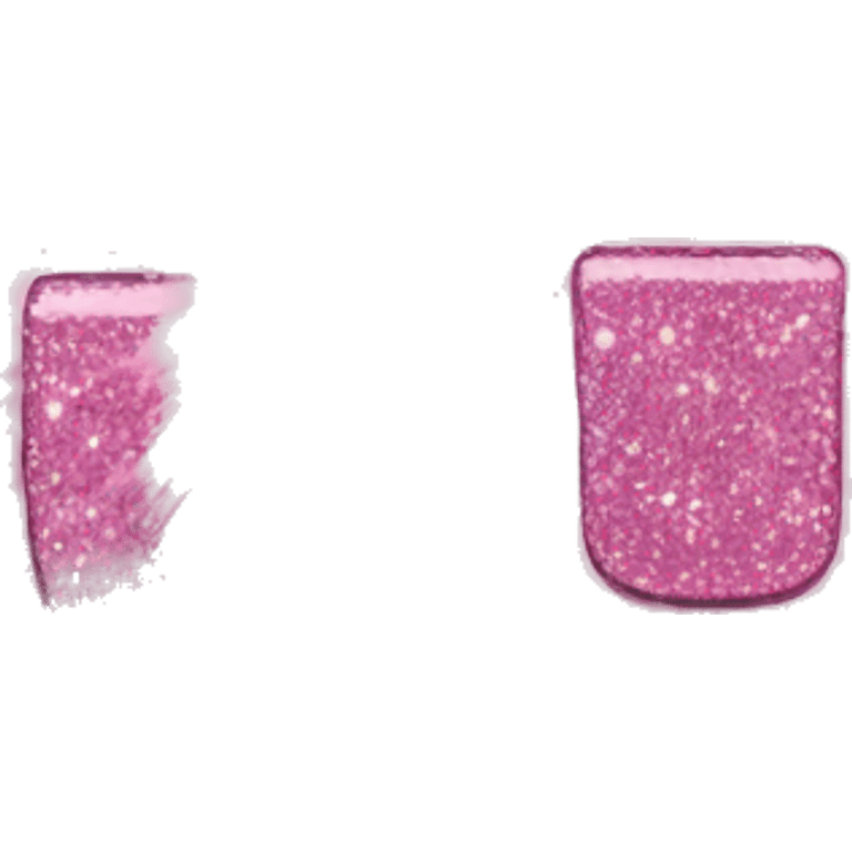 Realistic pink Sparkle glitter and fur purse. emoji