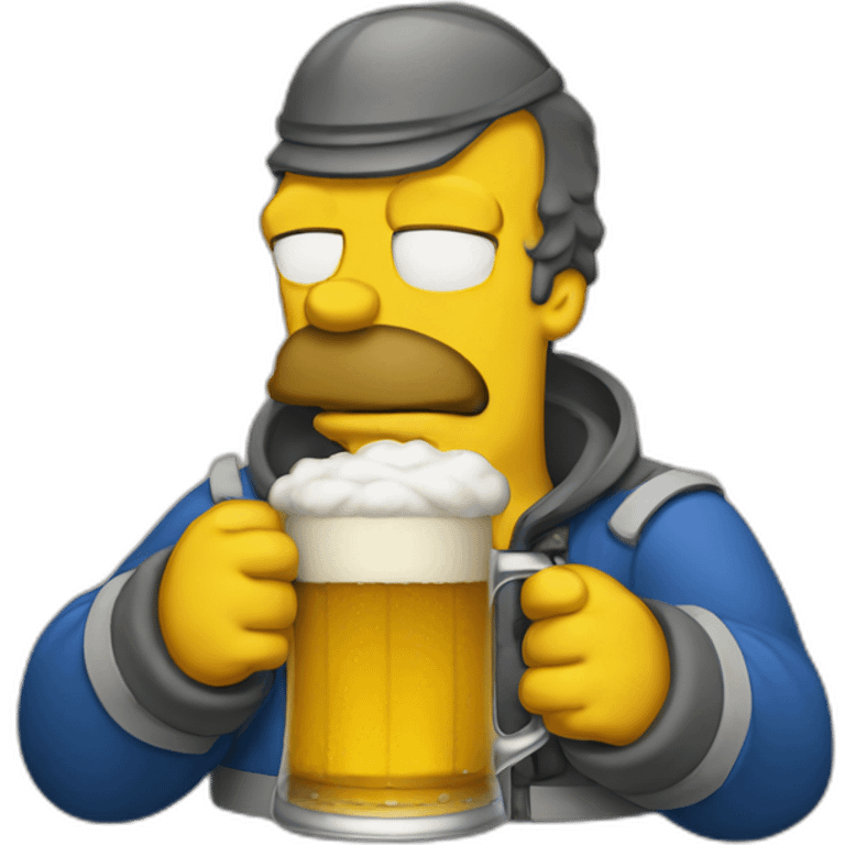 Homer drink beer emoji