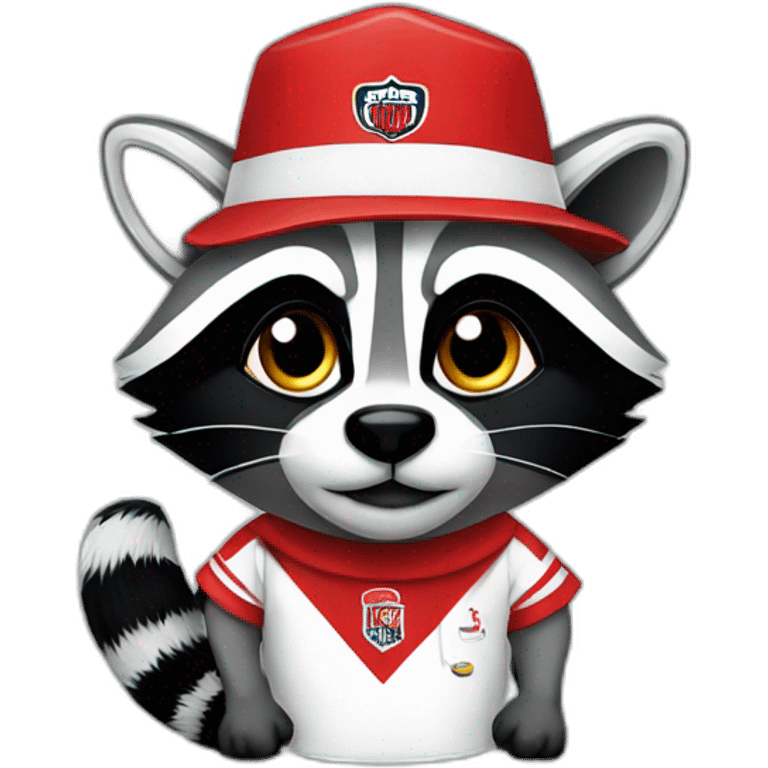 racoon cheff with River Plate T-shirt emoji