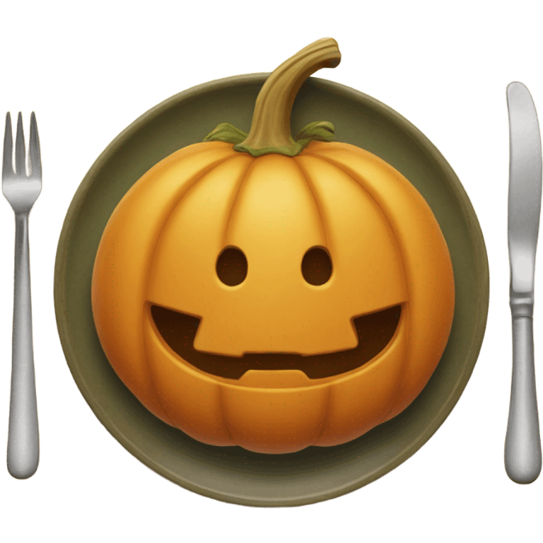 Pumpkin soupIn a plate emoji