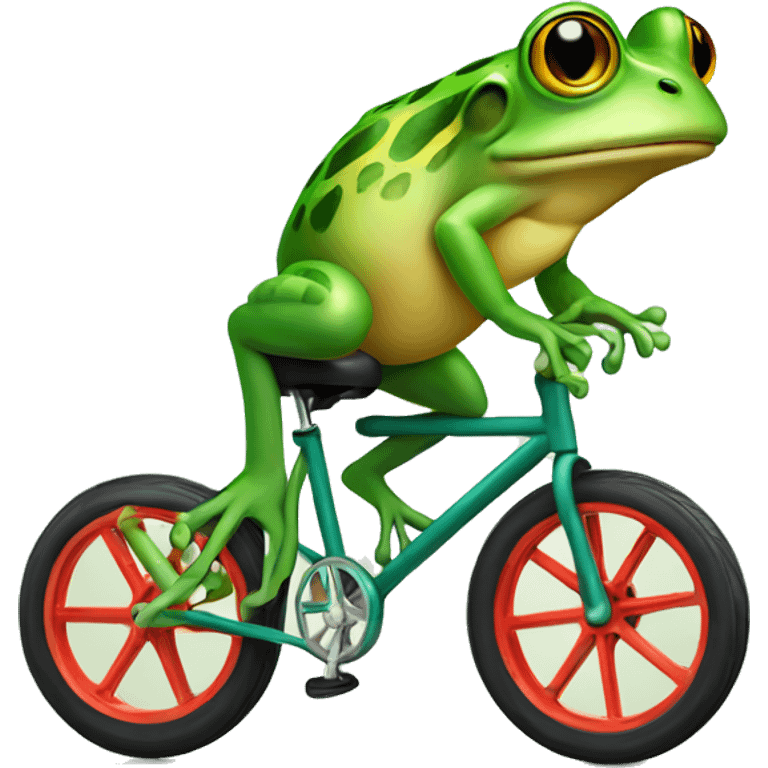 Frog on a unicycle emoji