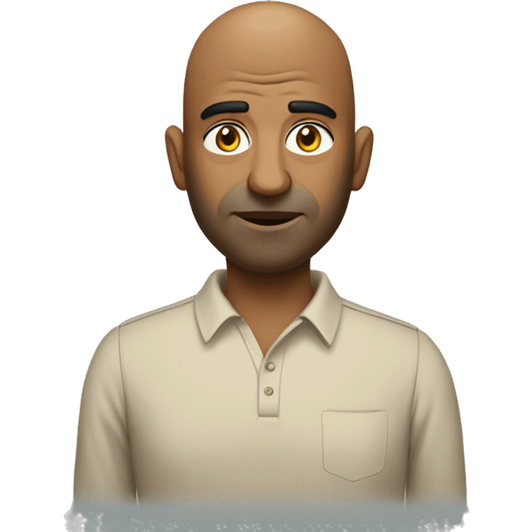 a bald indian man bad at golf emoji