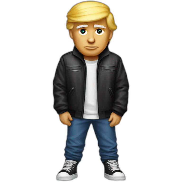 Donald Trump dressed in streetwear fashion emoji