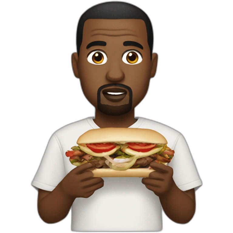 Kanye west eat kebab emoji