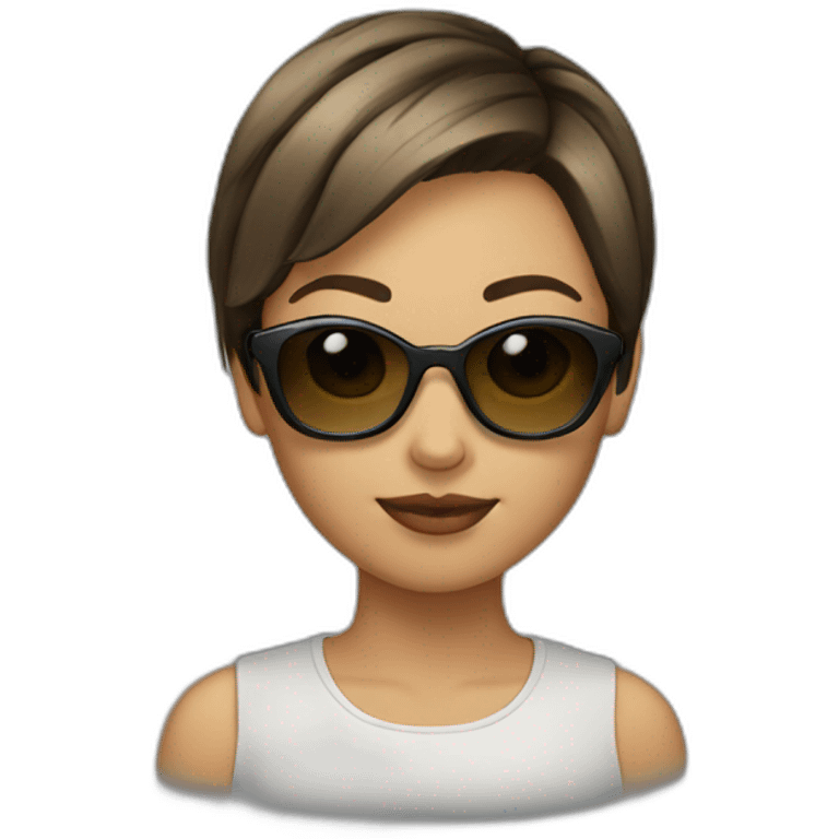 girl sunglasses shorthair emoji