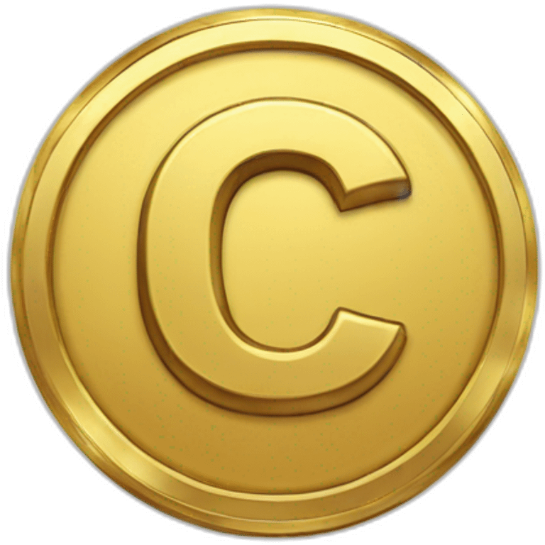 coin with letter c emoji