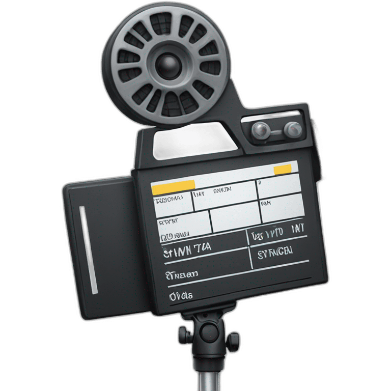 camera clapperboard microphone emoji