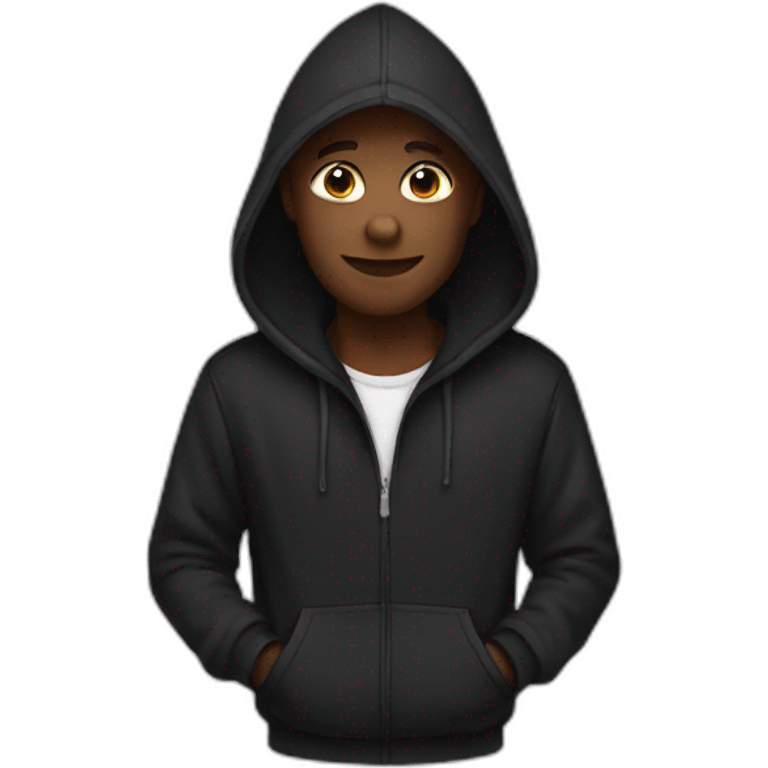 black hoodie emoji