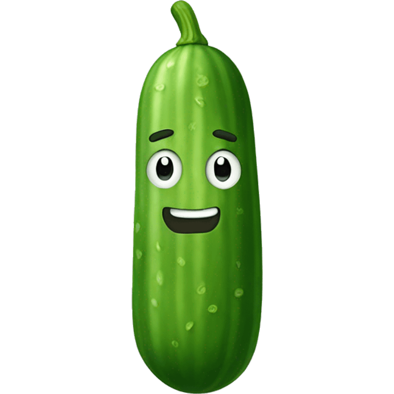 Cucumber with bow around it  emoji