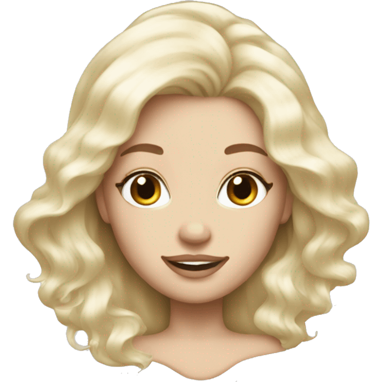 White mermaid blonde hair  emoji