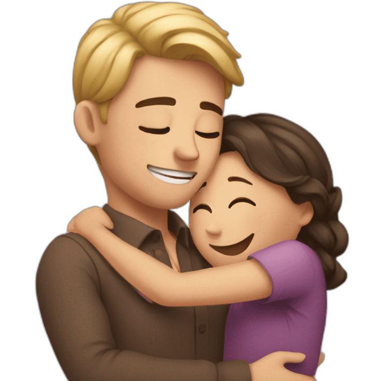 Hug love hetero emoji