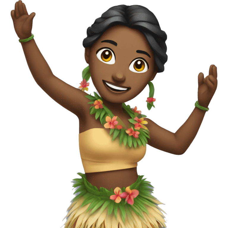 Hula dancer with bbl emoji