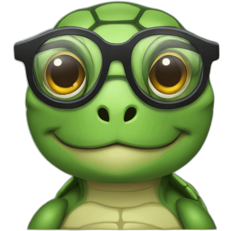 a turtle in glasses emoji