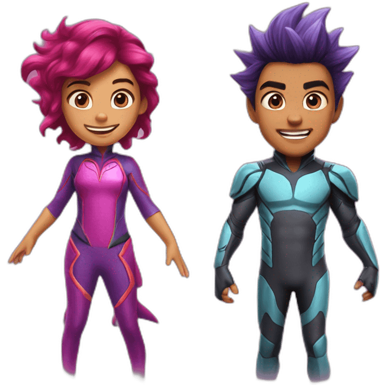 sharkboy and lava girl emoji