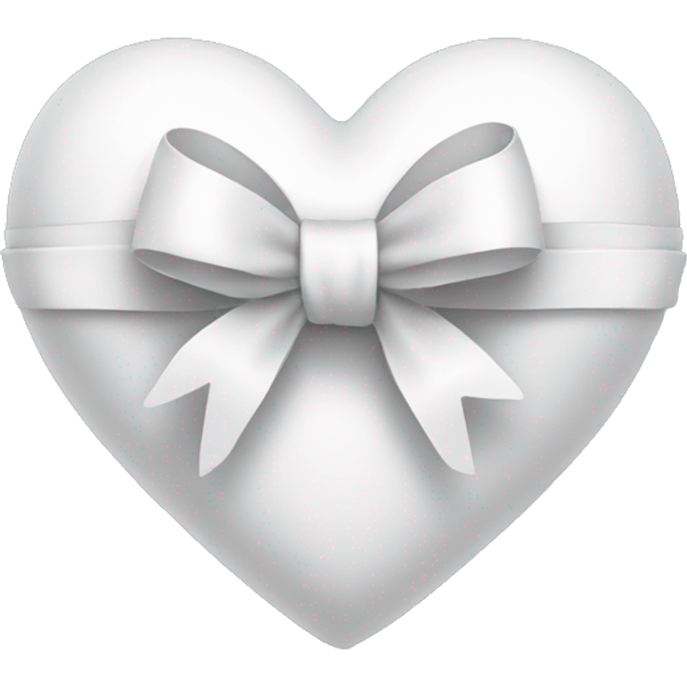 White Heart with bow  emoji