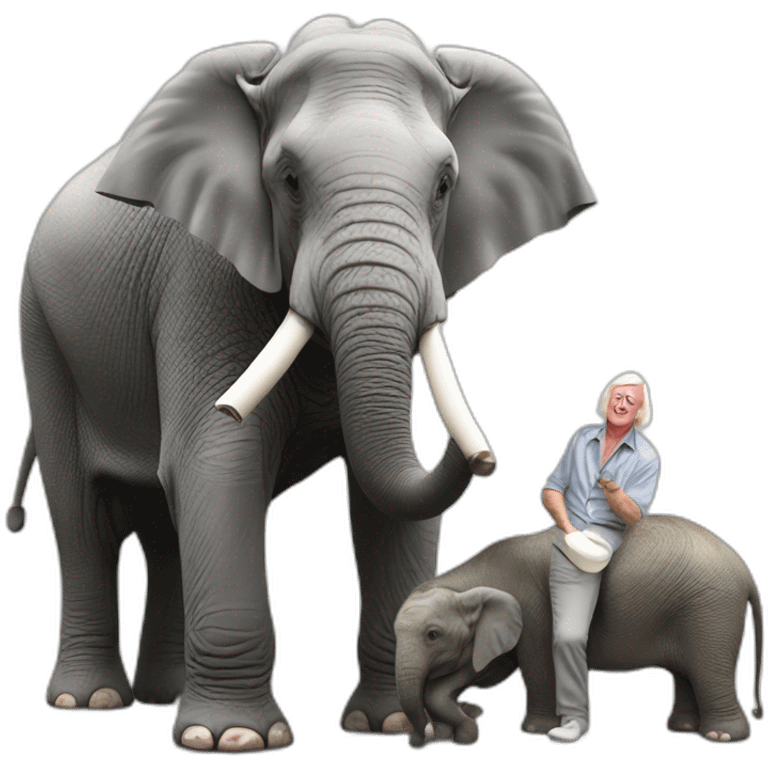 Sir Jimmy Savile milking an elephant nice emoji