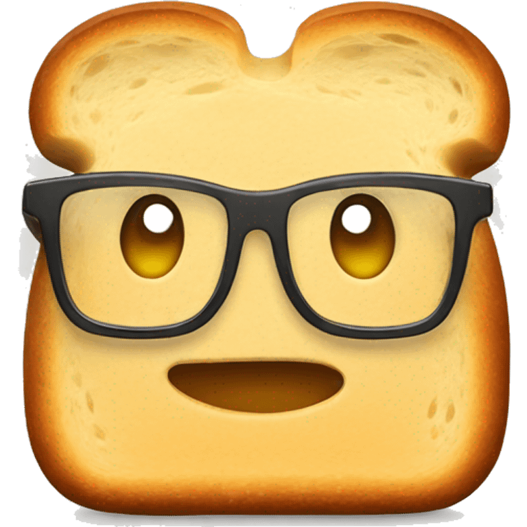 bread wearing glass emoji