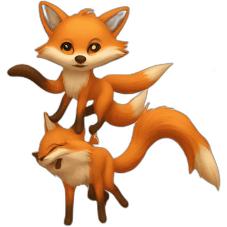 fox with 9 tails fan emoji