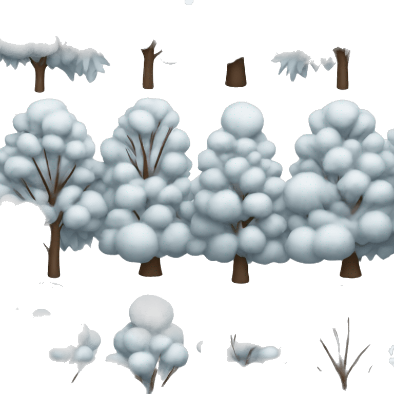 Winter trees emoji